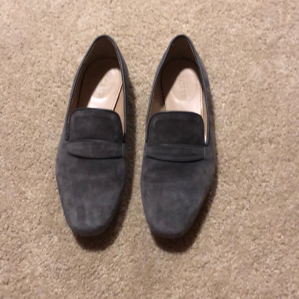 Jcrew Gray Suede Flats - image 1